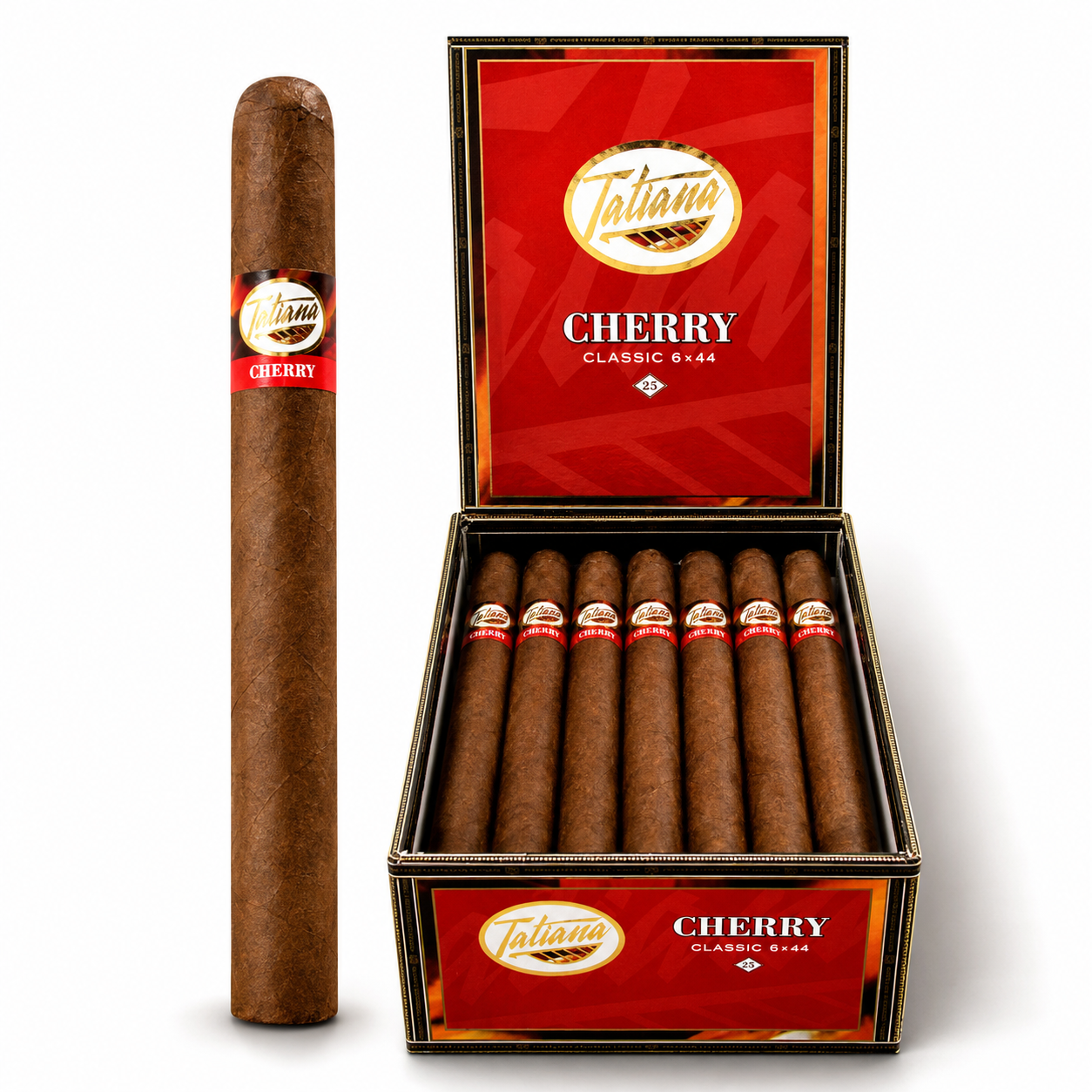 TATIANA CLASSIC 6 X 44 CHERRY 25CT